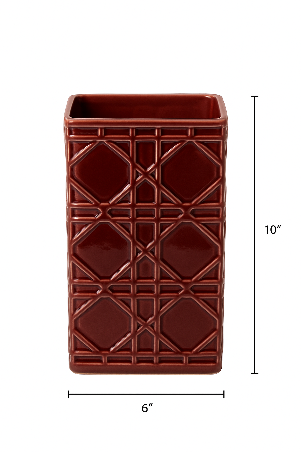 GEOMETRIC BURGUNDY