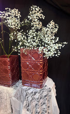 GEOMETRIC BURGUNDY