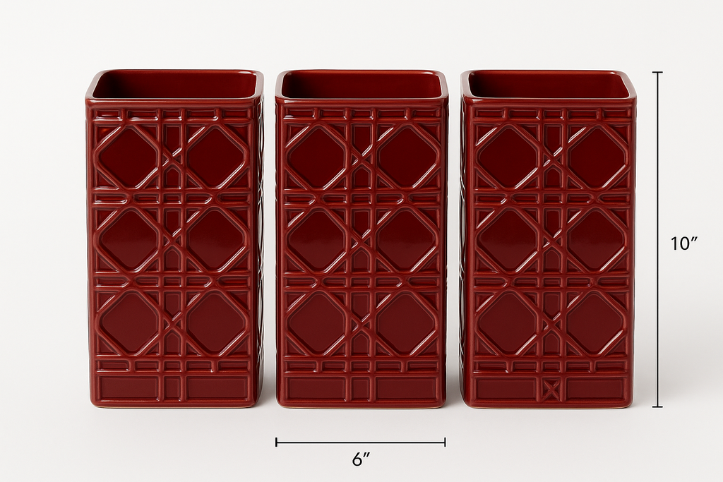 GEOMETRIC BURGUNDY