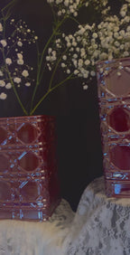 GEOMETRIC BURGUNDY